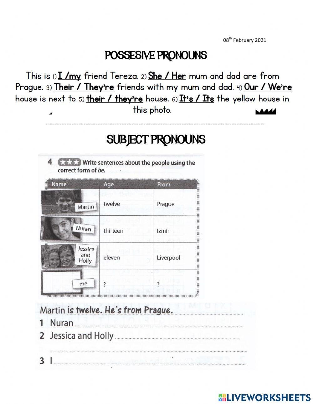 Starter Unit : free time