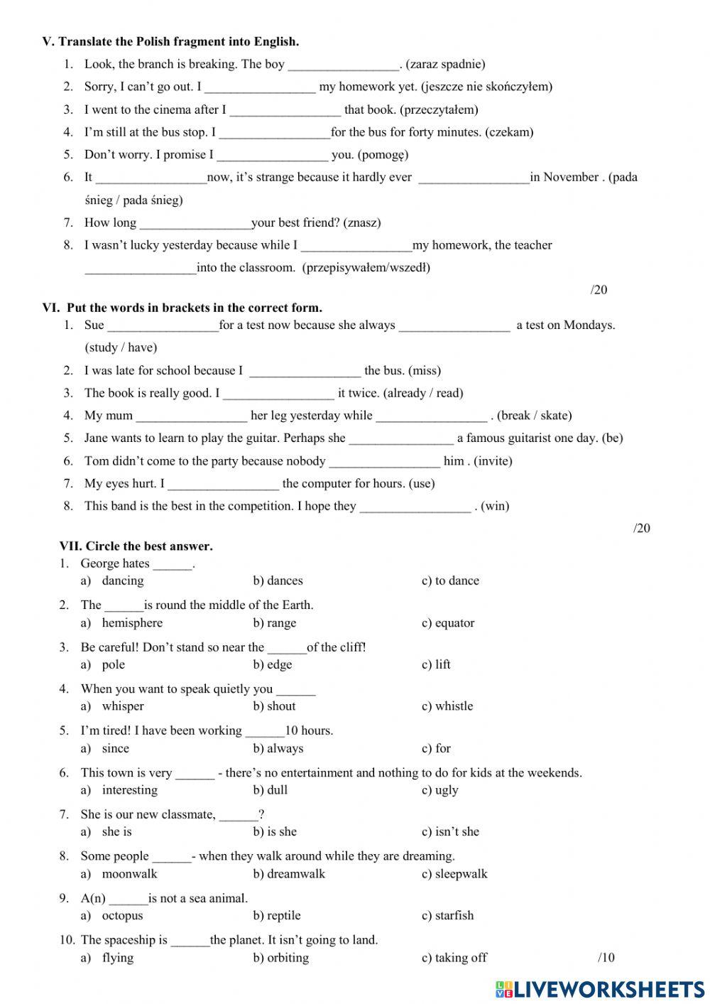 World Quest 3  Exam 1 -6