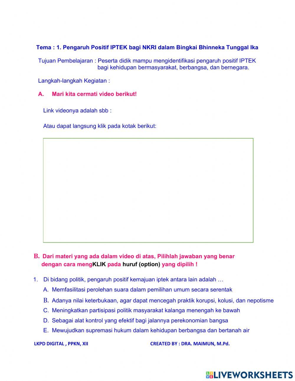 LKPD Digital PPKN XII