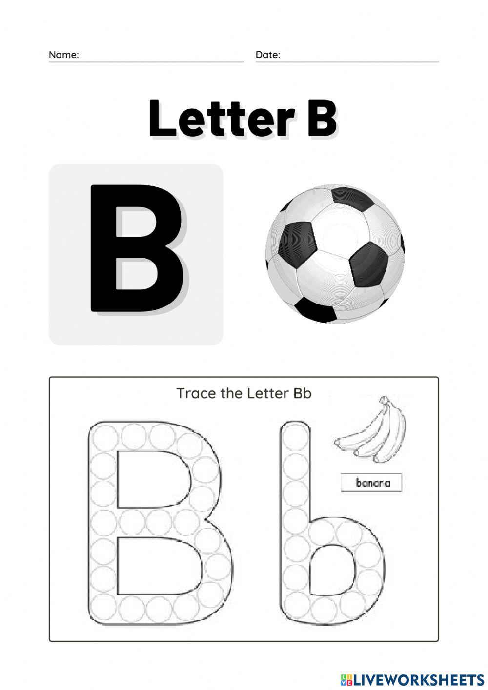 Trace Letter Bb