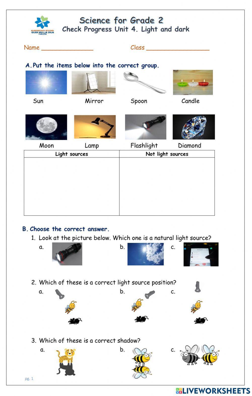 Uses Of Light For Grade 1