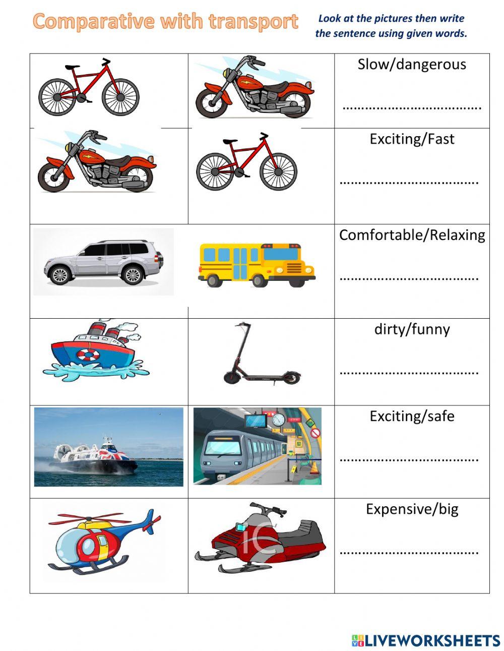 Comparative with transport