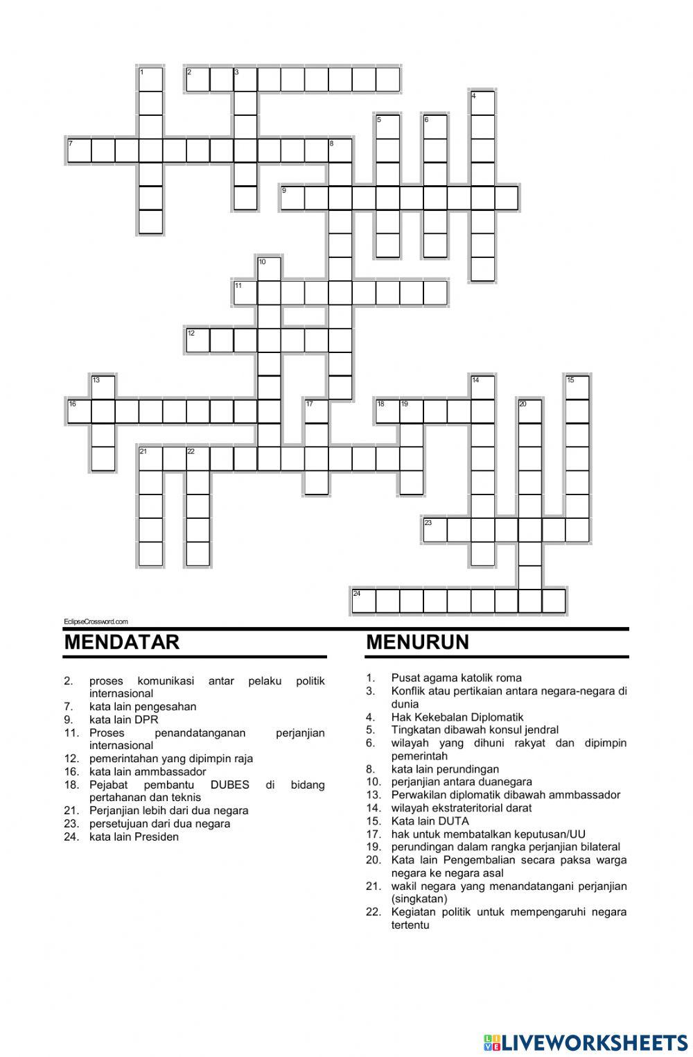 Teka teki silang pkn kelas xi kd 3.4