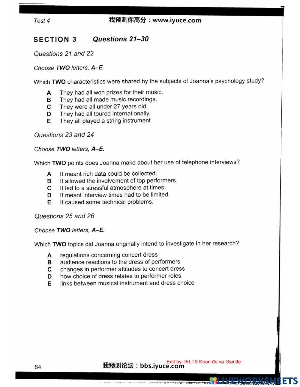 Ielts 11 - Test 4 - Listening