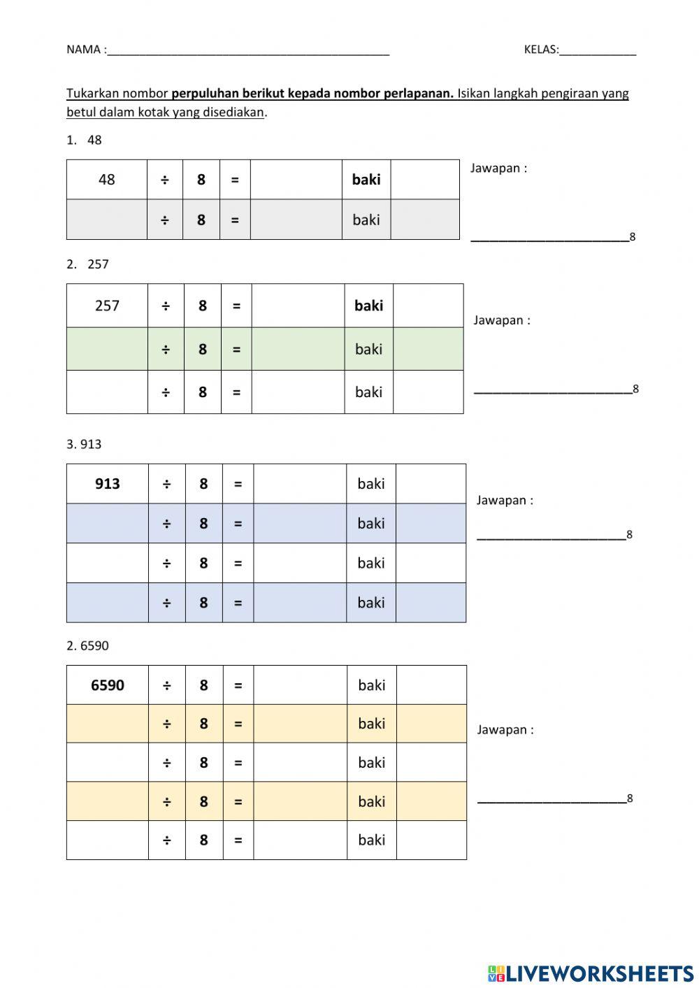 ASK T2 - Penukaran nombor perpuluhan kepada perlapanan