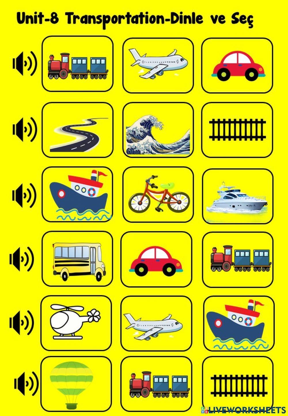 Transportation -Listen and Choose