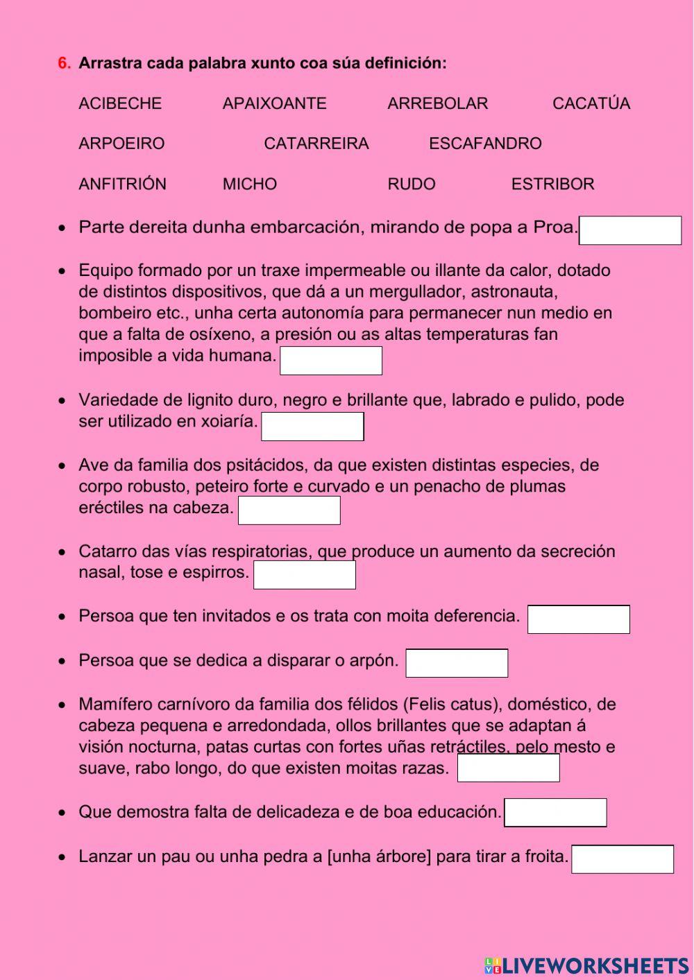 Control lingua galega tema 6