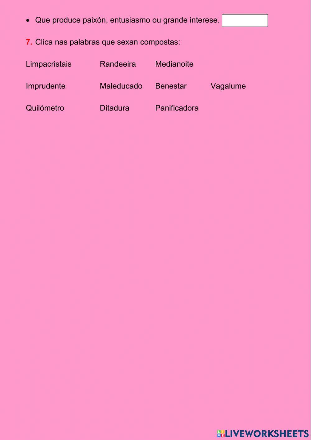 Control lingua galega tema 6