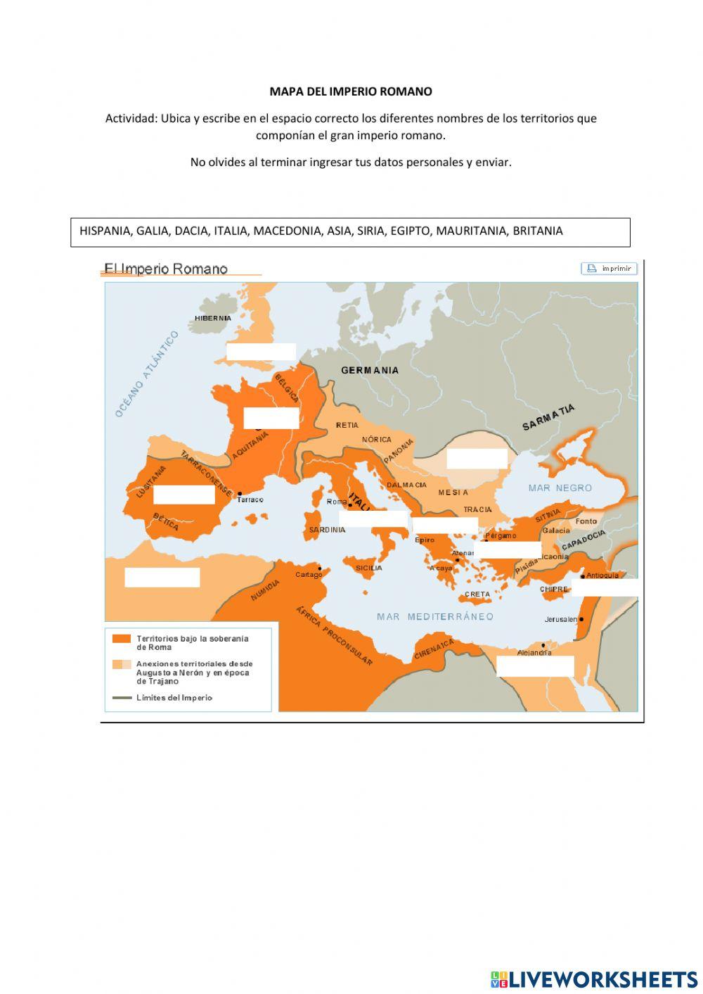 Ma del imperio romano