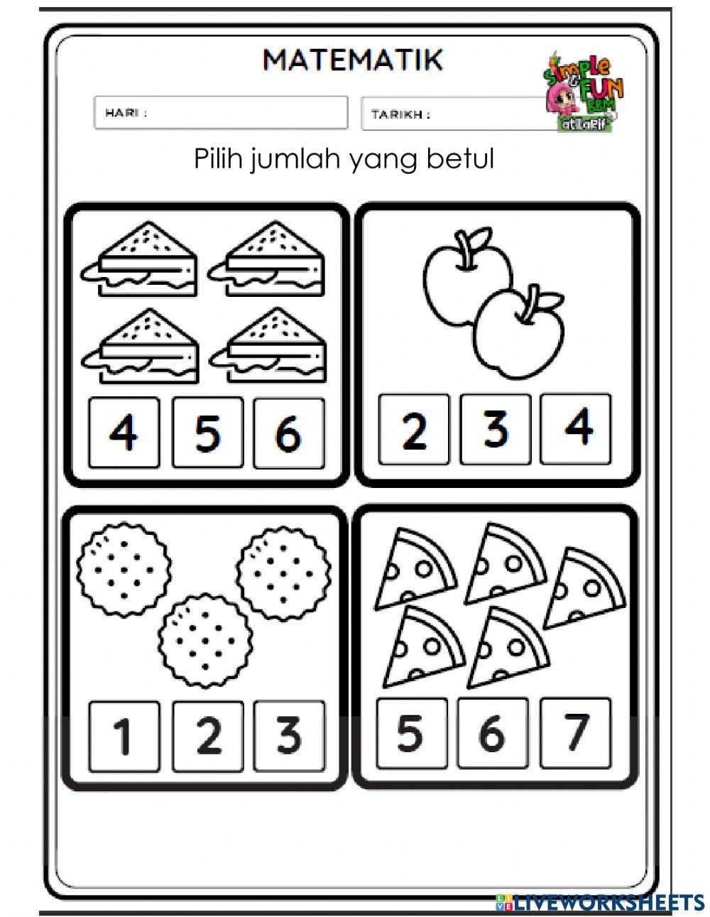 Tulis nombor tahun 1