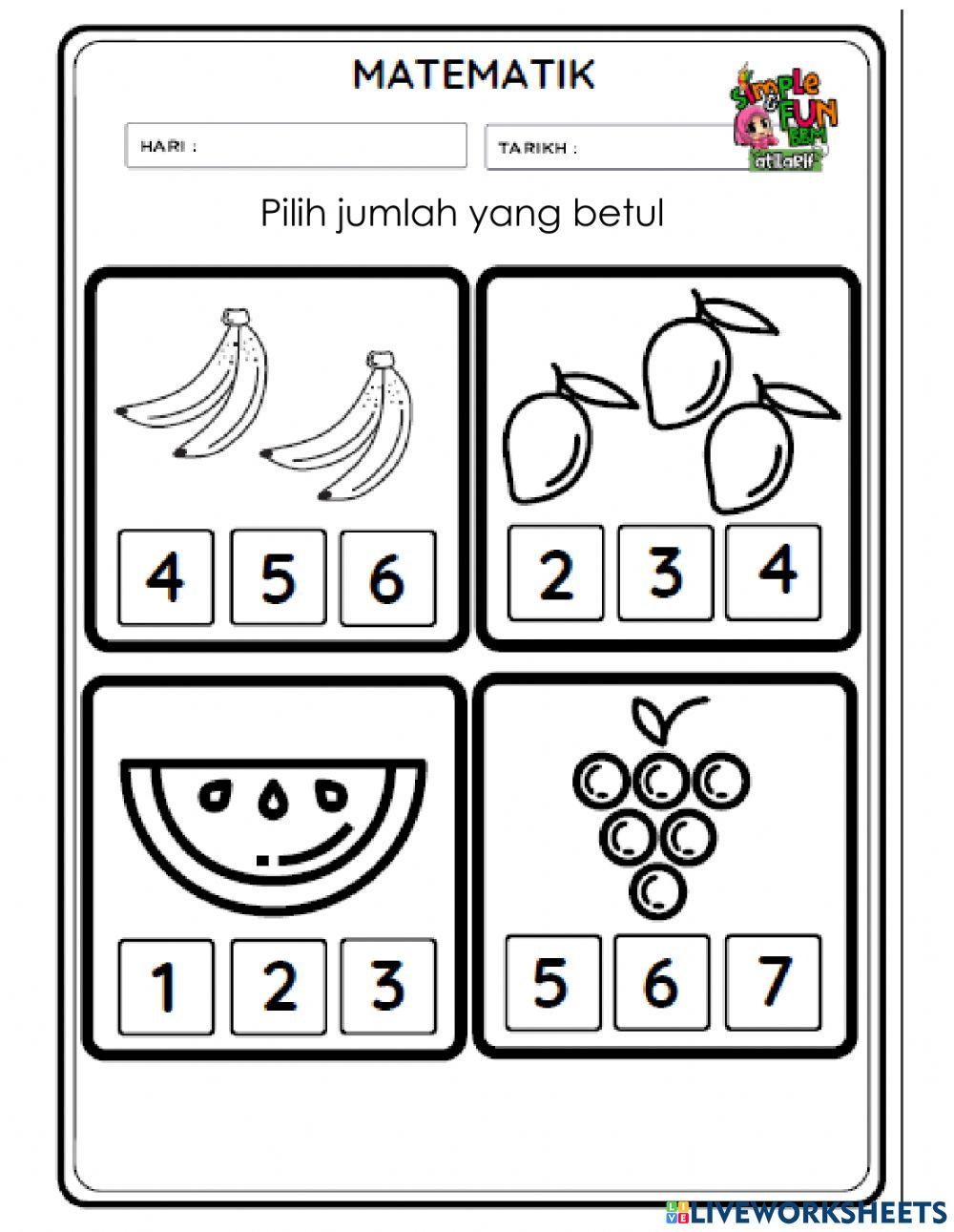 Tulis nombor tahun 1