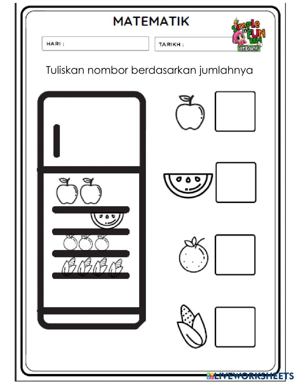 Tulis nombor tahun 1