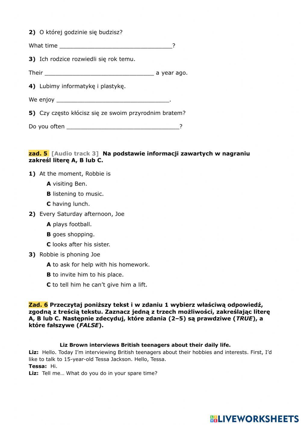 Test kumulatywny units 1-4