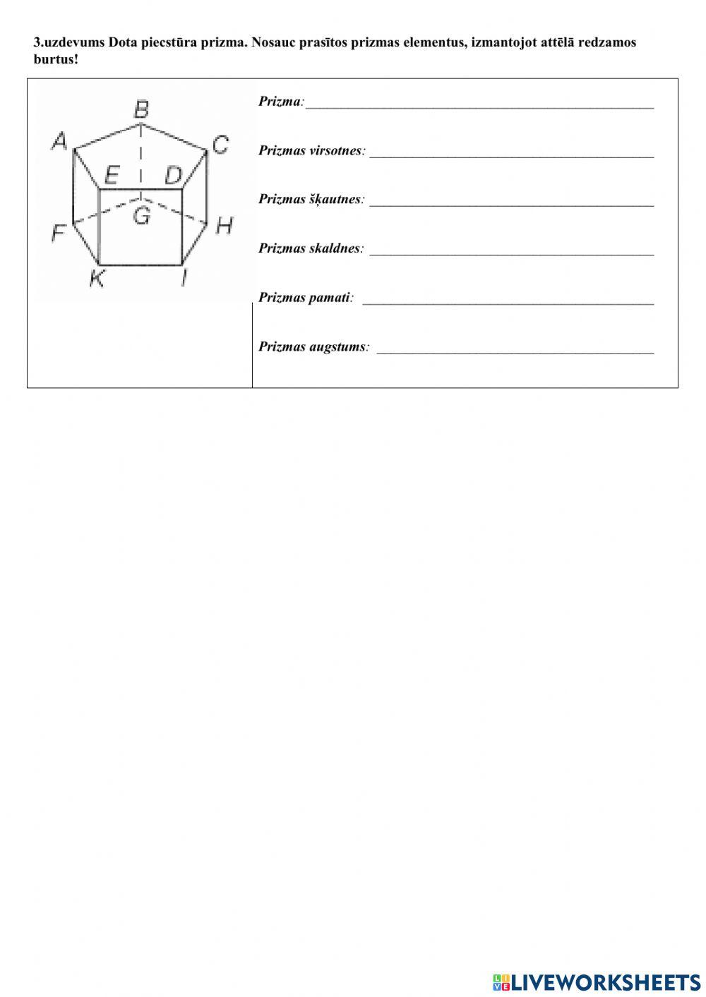 Telpiskie ķermeņi, to elementi