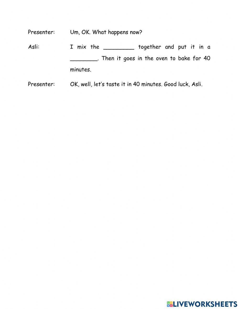 Listening-Cooking Program