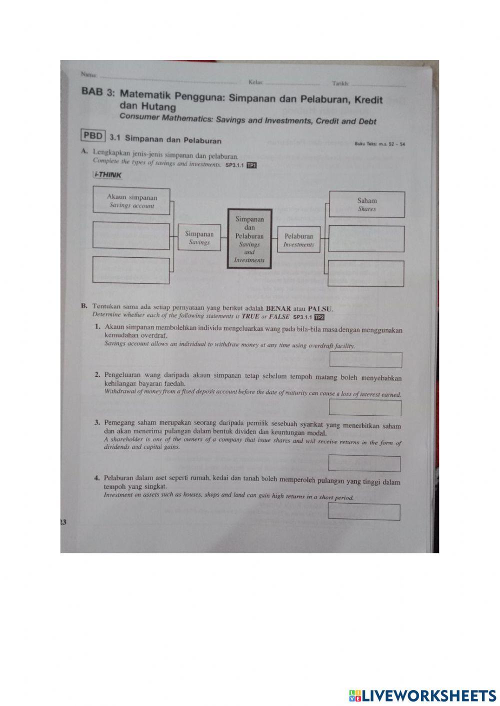 Consumer mathematics: saving and investment