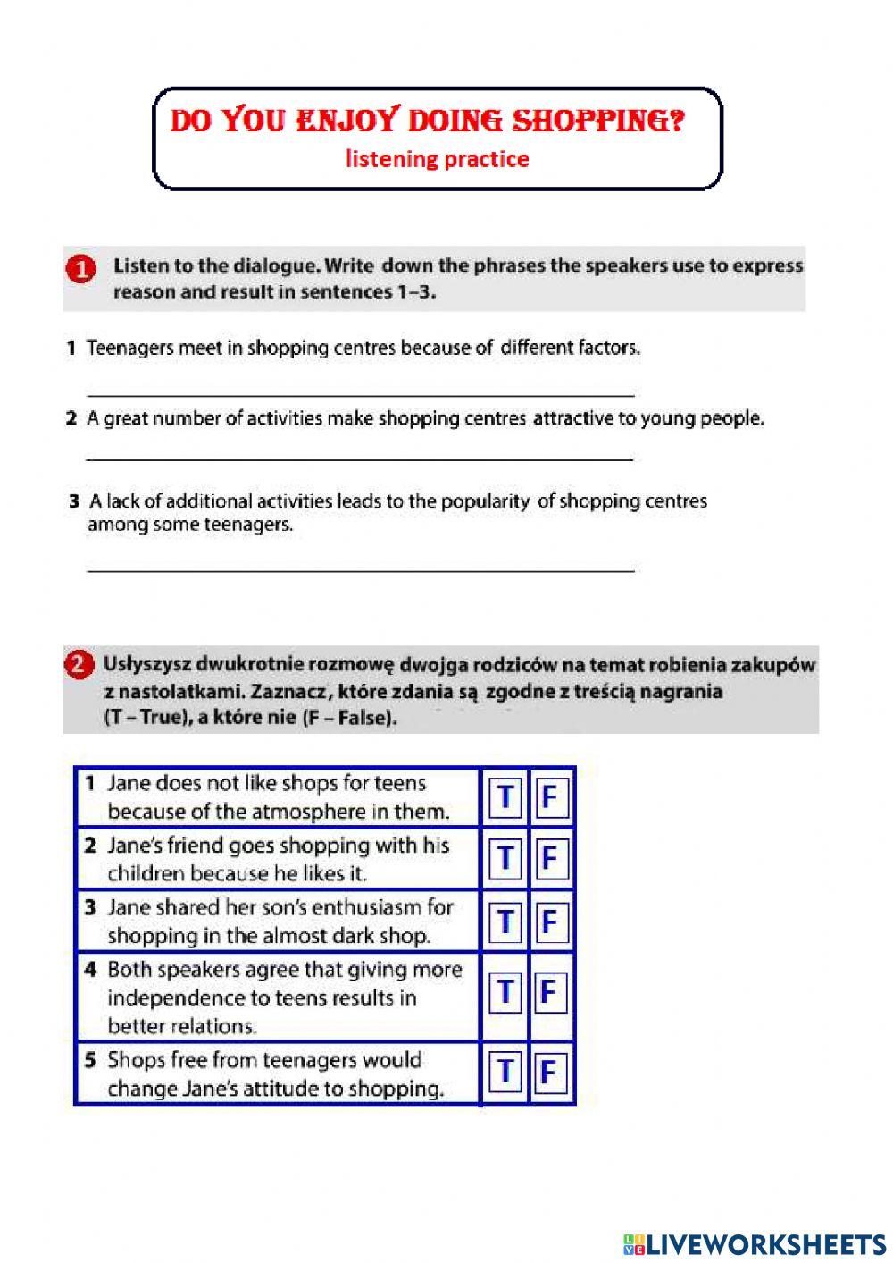 Do you enjoy shopping?