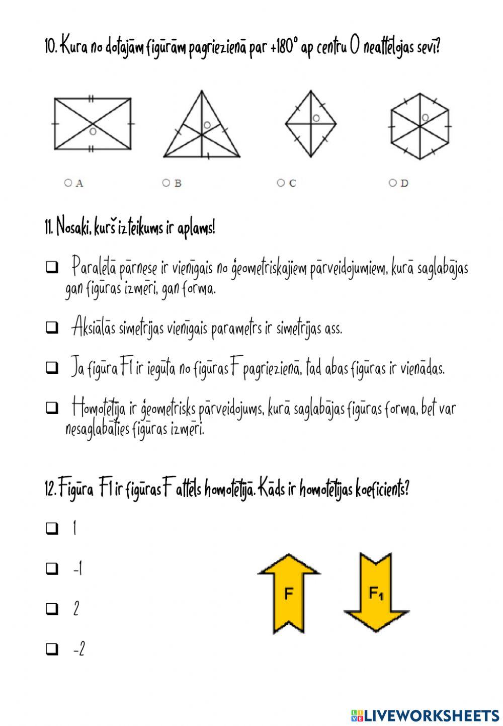 Ģeometriskie pārveidojumi