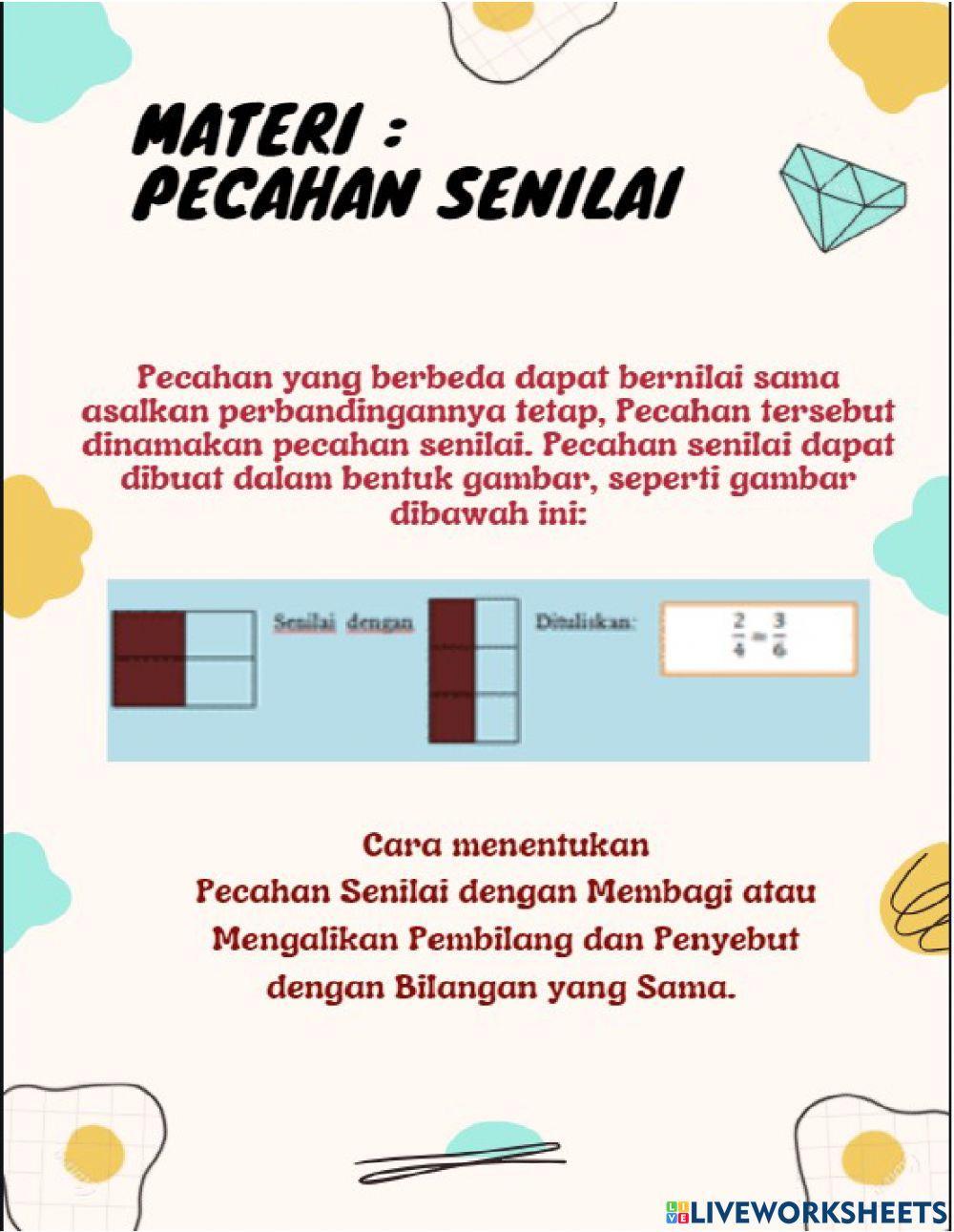 Lkpd pecahan senilai kelas iv sd