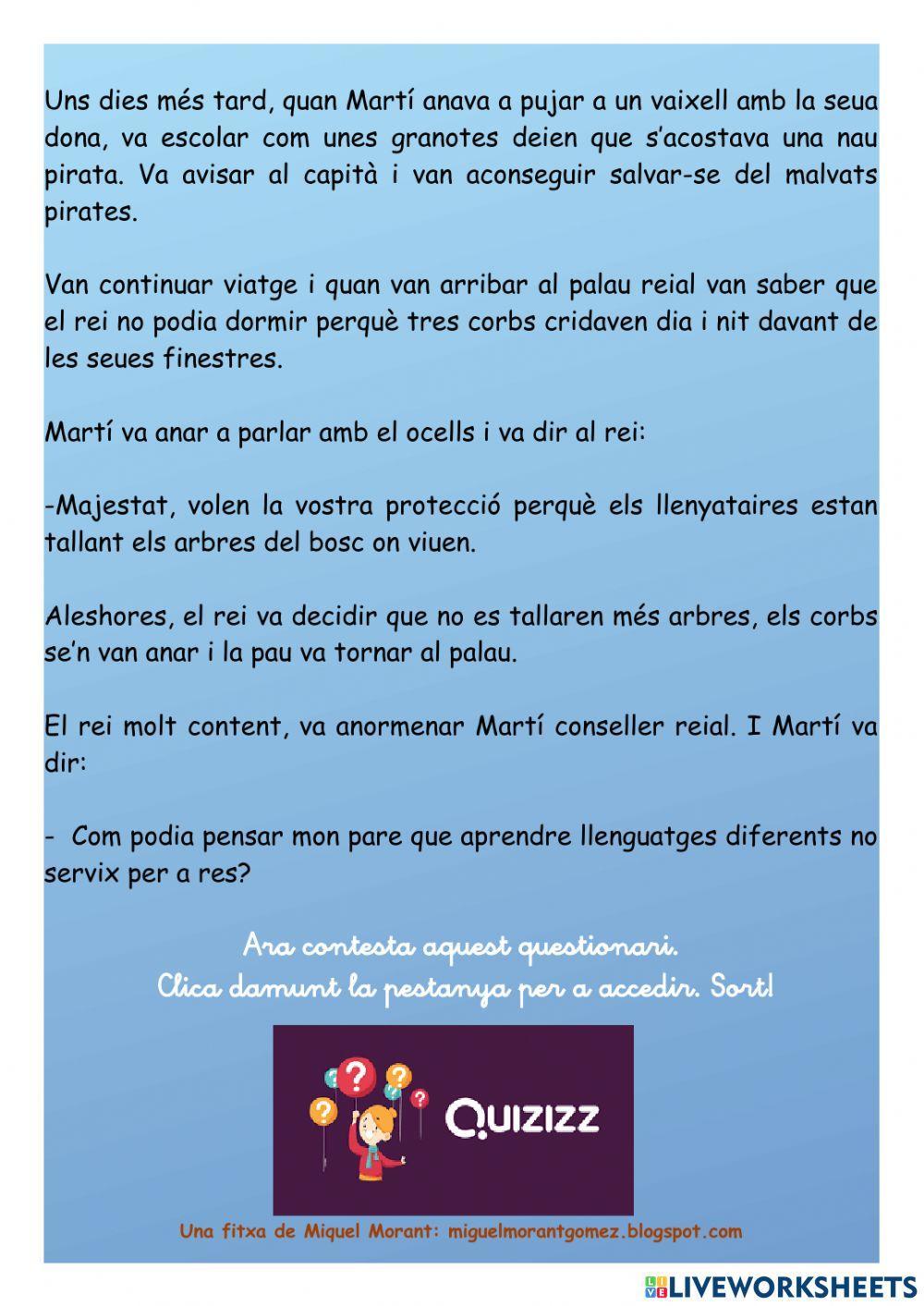 Contes. Els tres llenguatges Contes. Els tres llenguatges