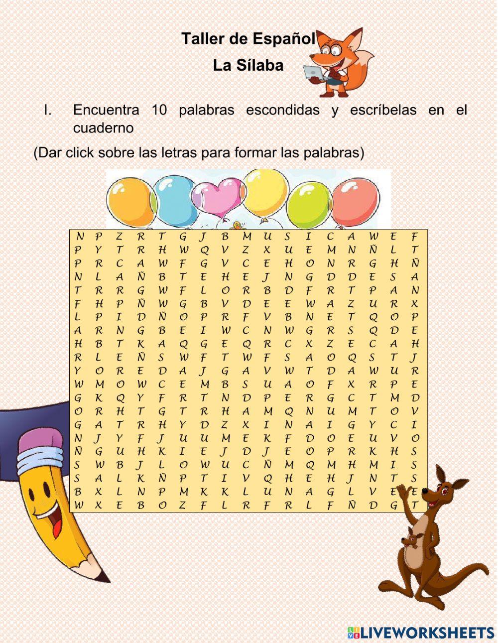 Taller de Español-La Sílaba