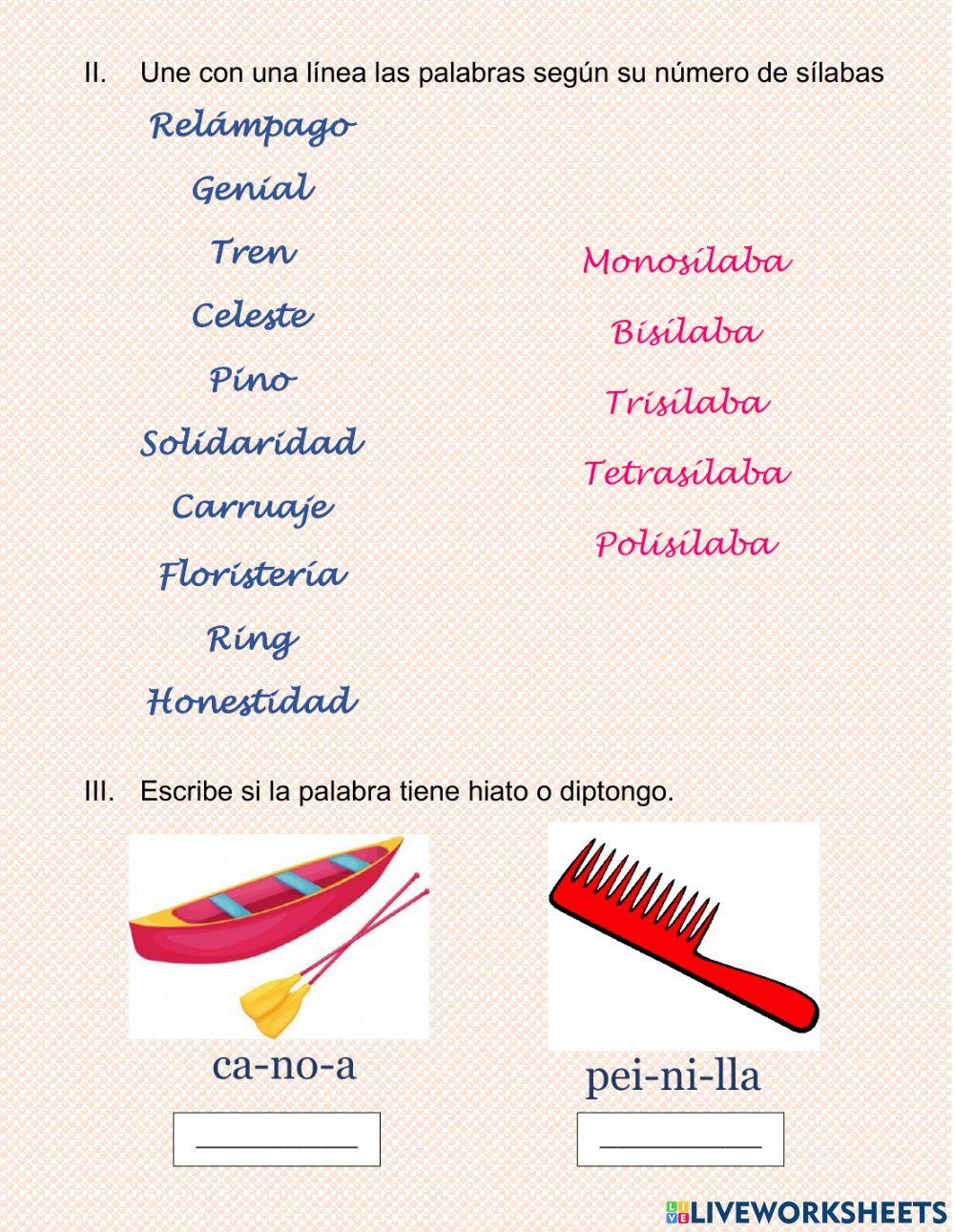 Taller de Español-La Sílaba