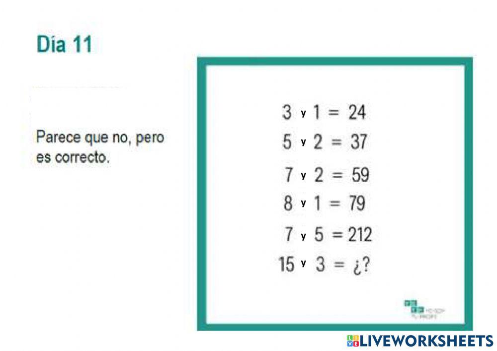 Acertijos matemáticos