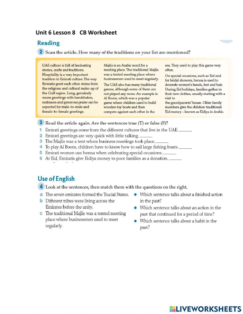 Unit 6 Lesson 8 G10 CB