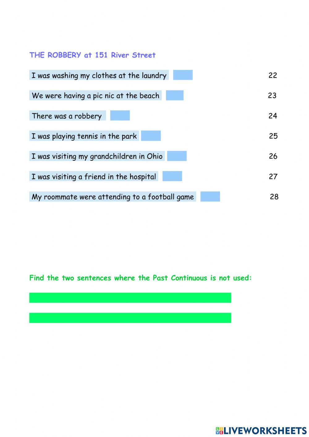 Past Continuous (Side by side news)