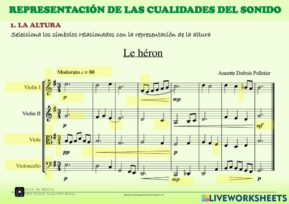 Representación de las cualidades del sonido