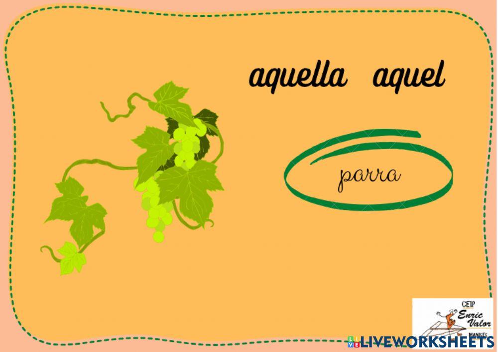 Aquel aquella lectura r rr