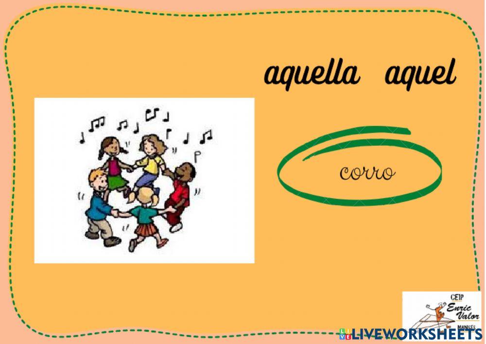 Aquel aquella lectura r rr