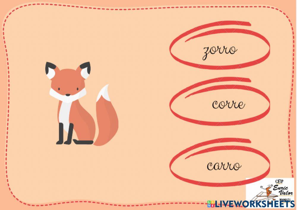 Elige LA PALABRA ADECUADA R RR