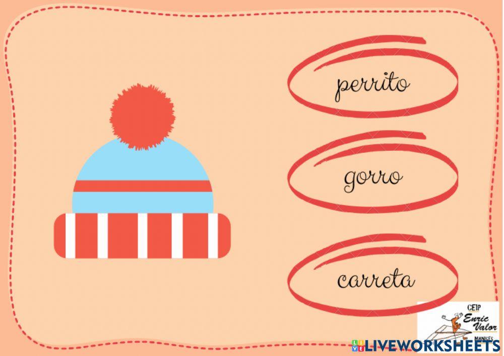 Elige LA PALABRA ADECUADA R RR