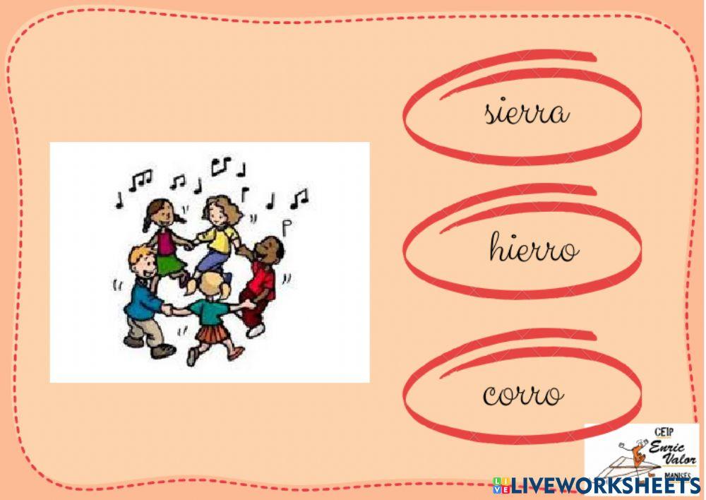 Elige LA PALABRA ADECUADA R RR