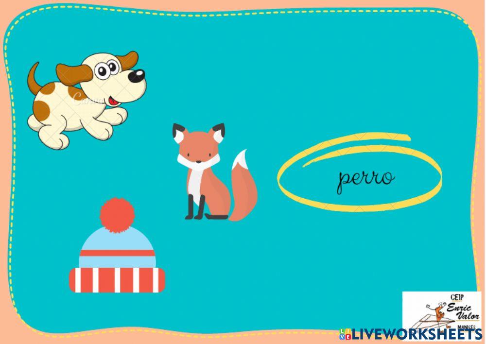 SeLCCIONA EL DIBUJO CORRESPONDIENTE A LA PALABRA R RR