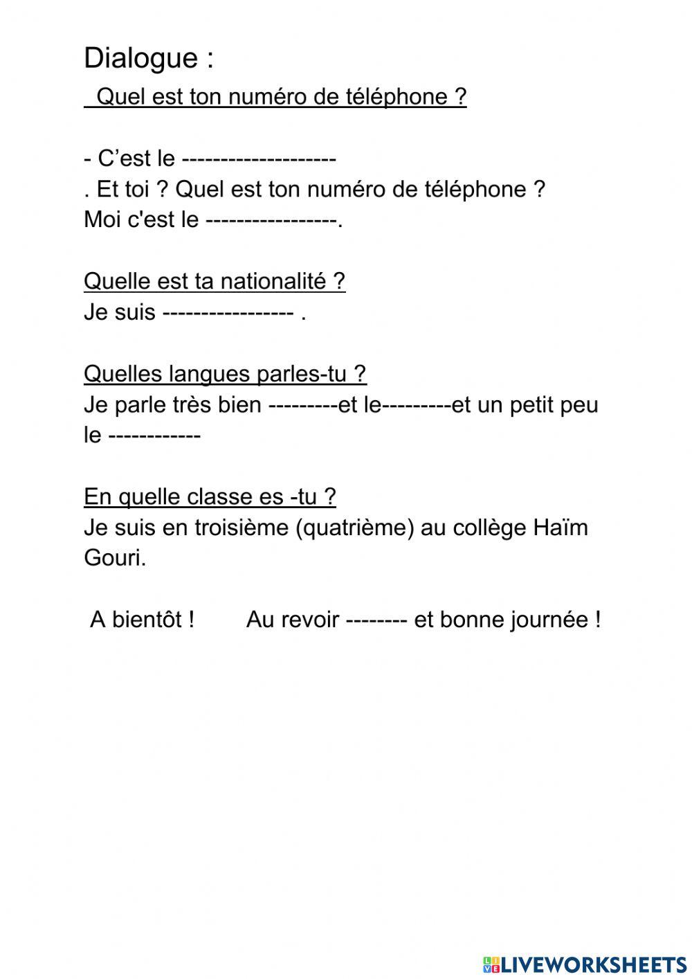 Dialogue entrainement lecture