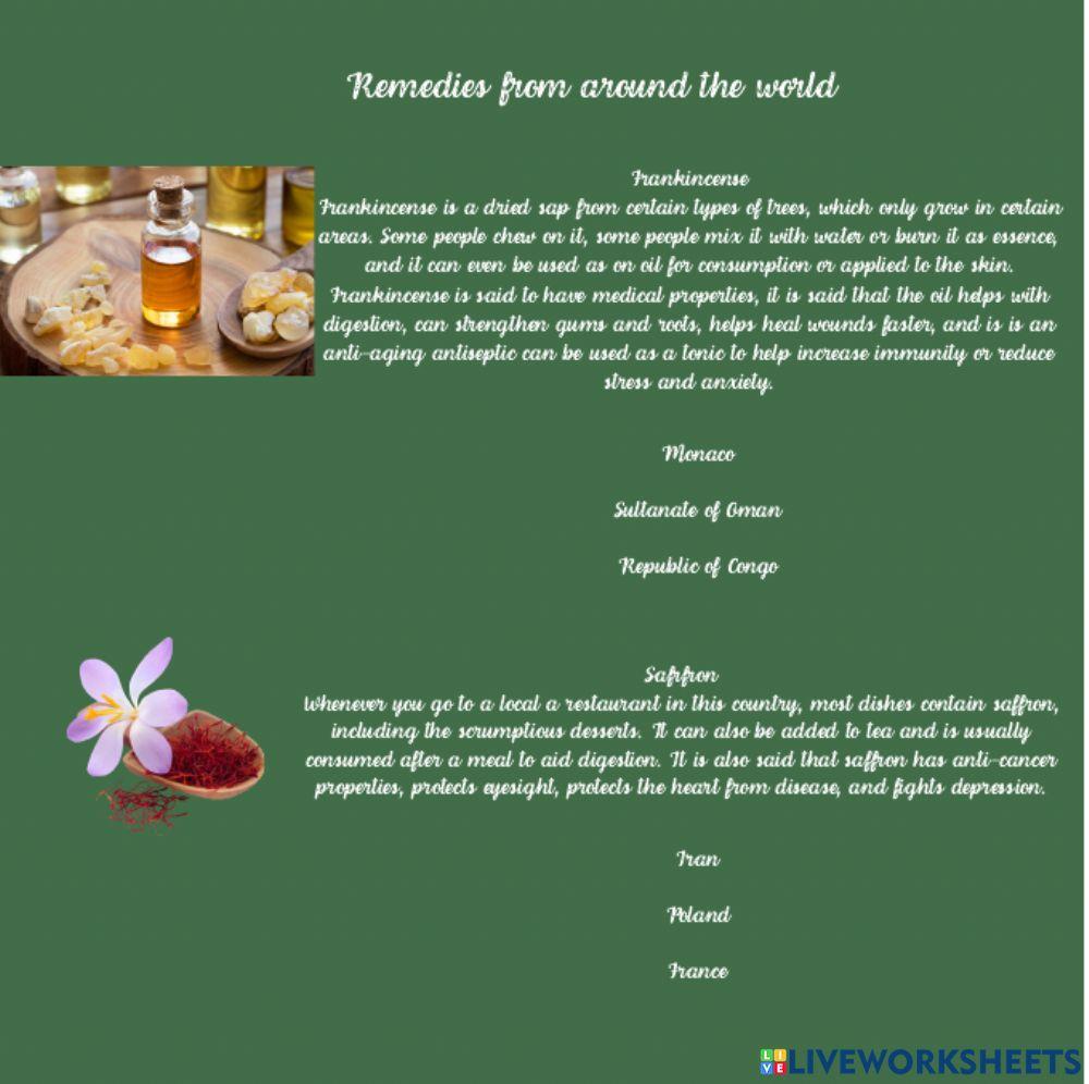 Remedies from around the world