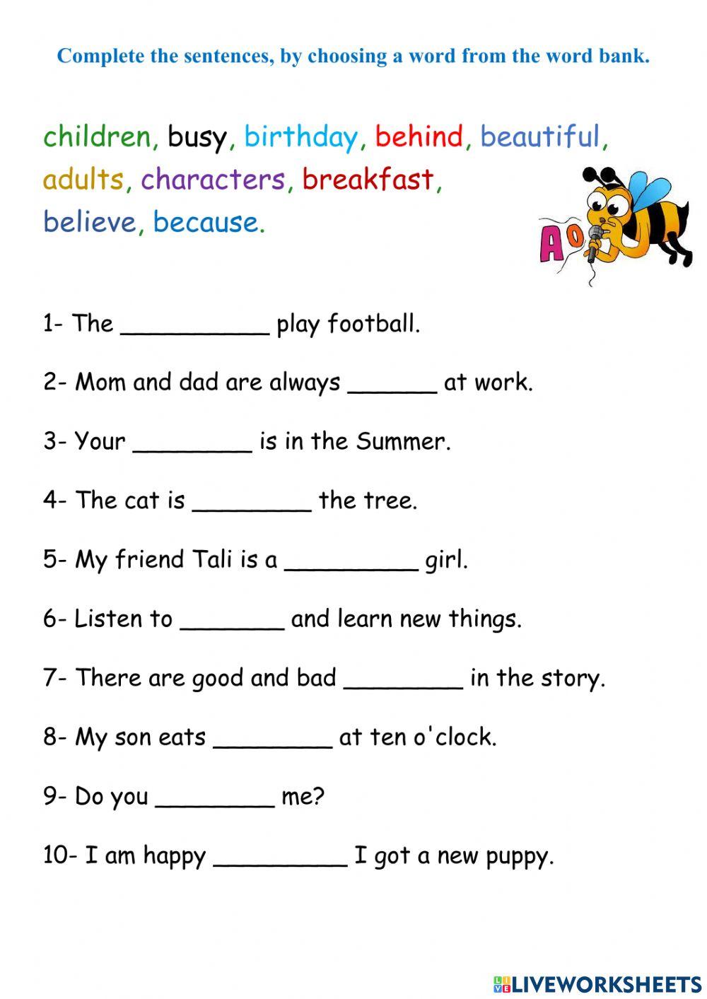 Spelling bee vocabulary group one