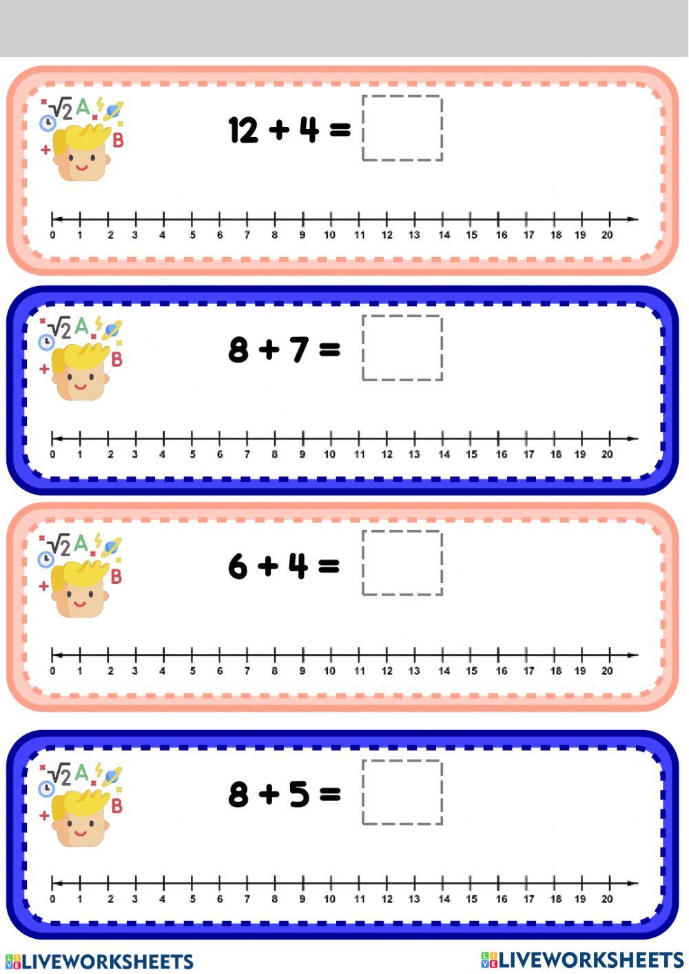Adición en la  Recta Numérica