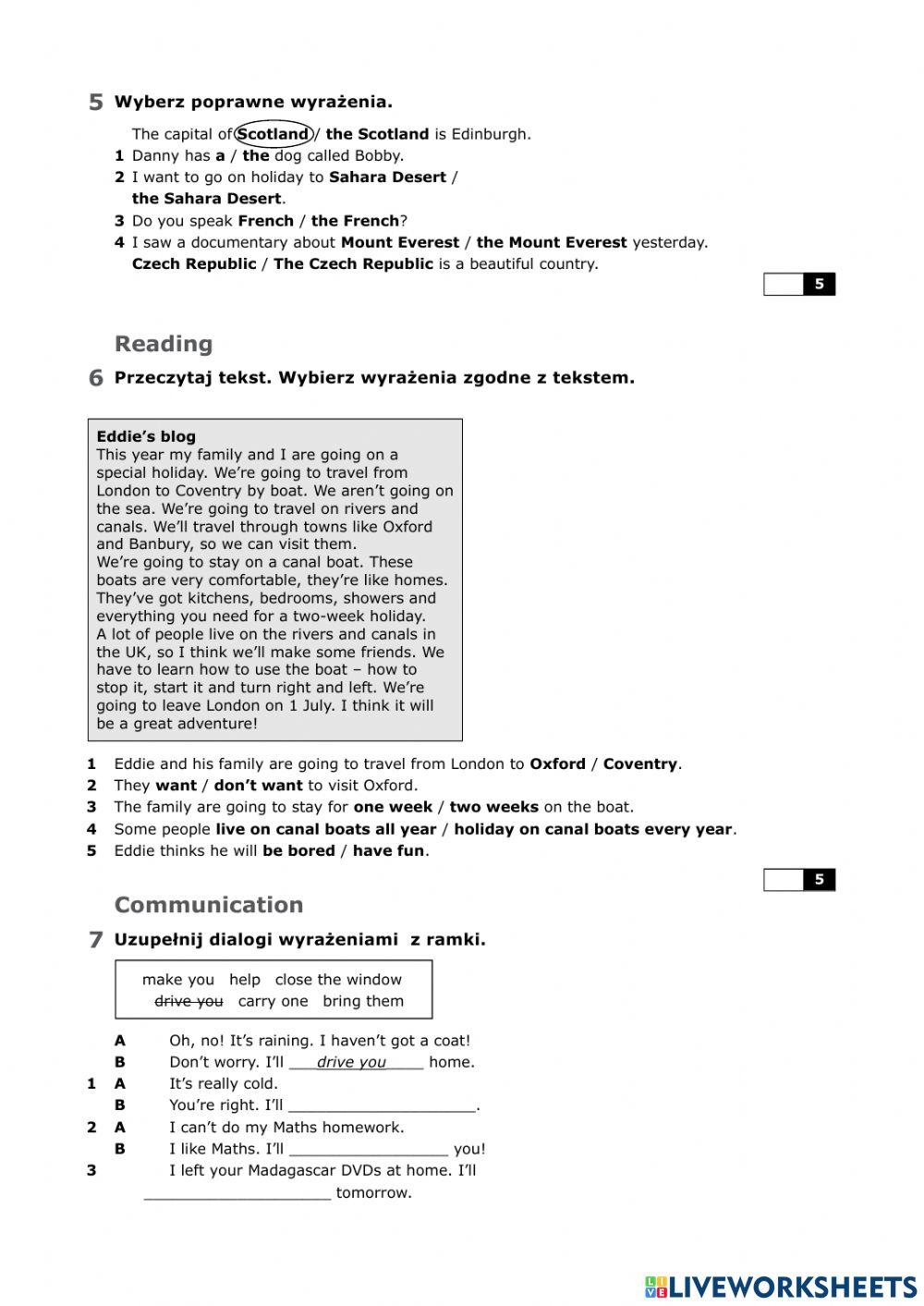 Team Up Plus Klasa 6 Testy Team up plus VI test 4 online exercise for | Live Worksheets