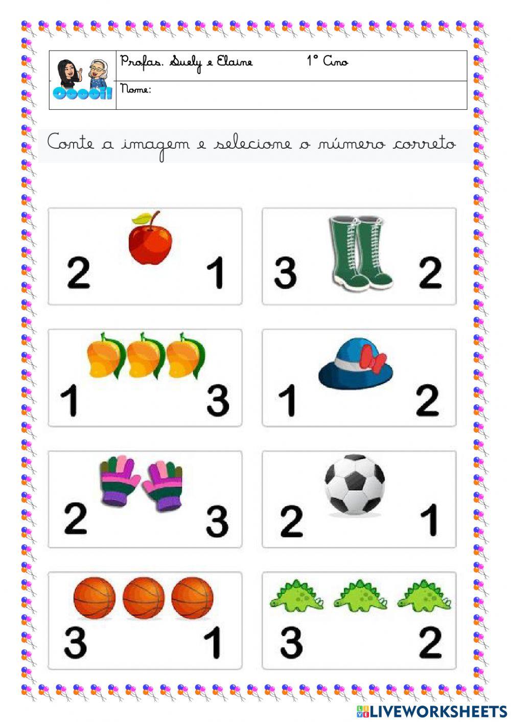 Atividade de matemática e português