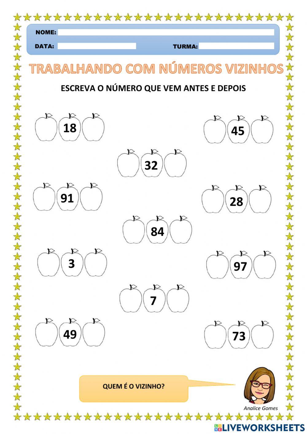 Trabalhando com Números Vizinhos