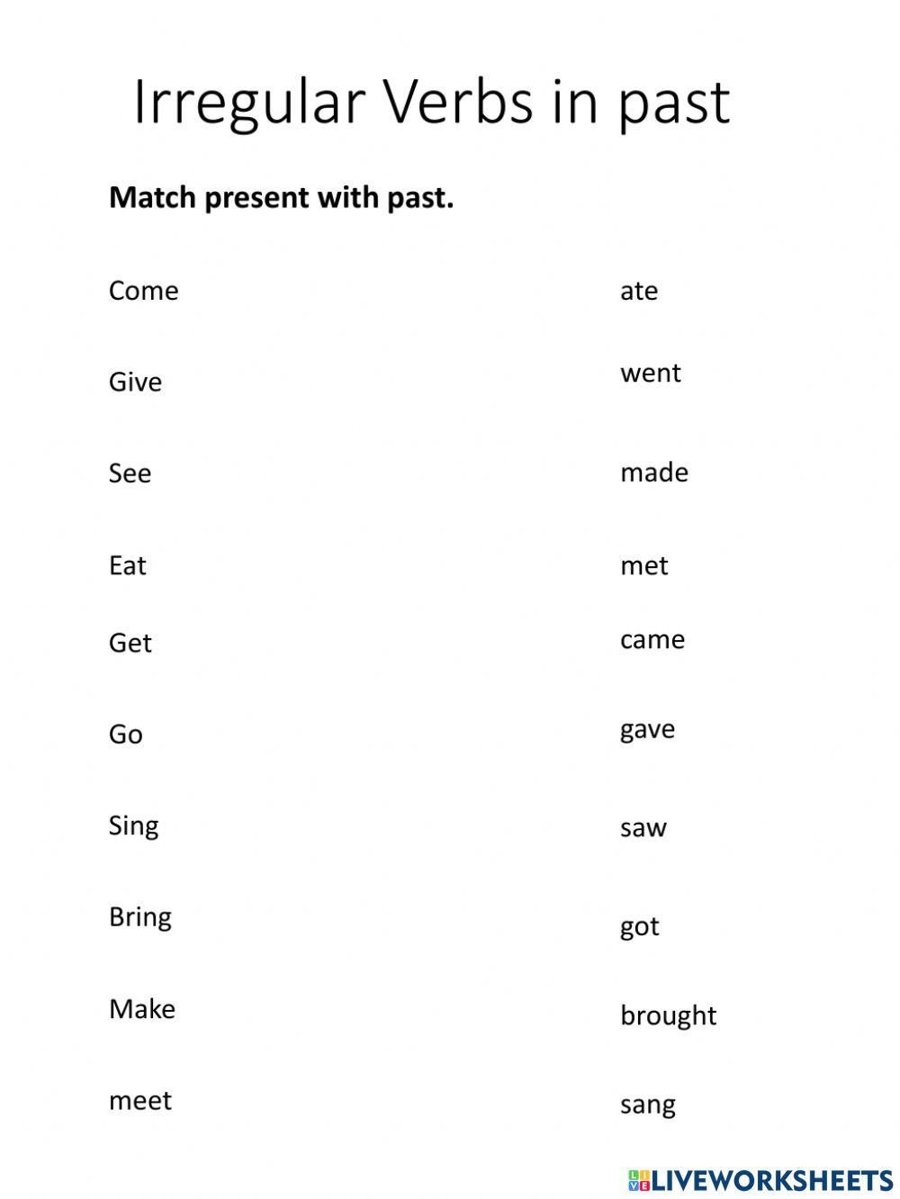 5th. Grade Complete the sentences .Use verbs in past