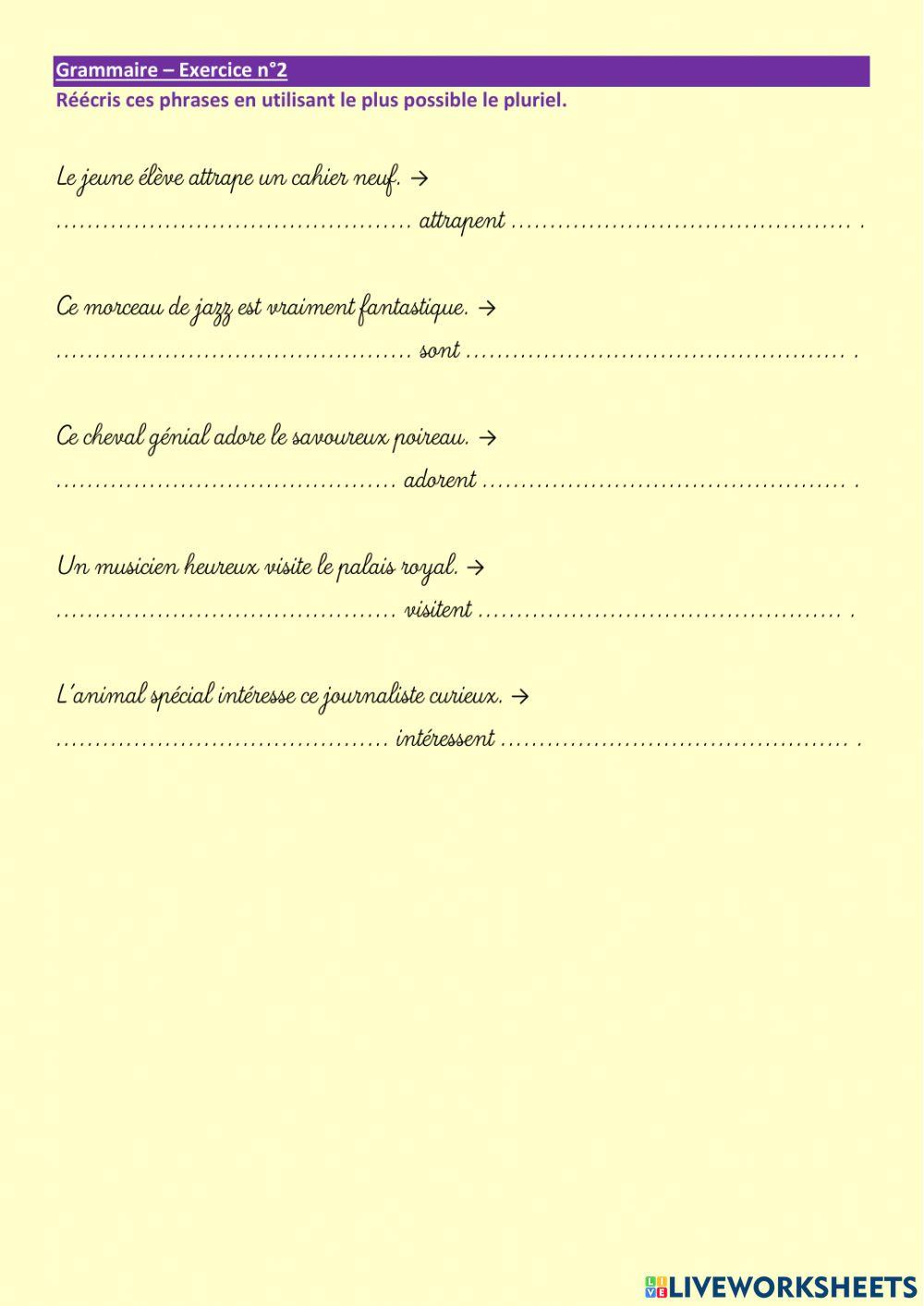 Evaluation de Français