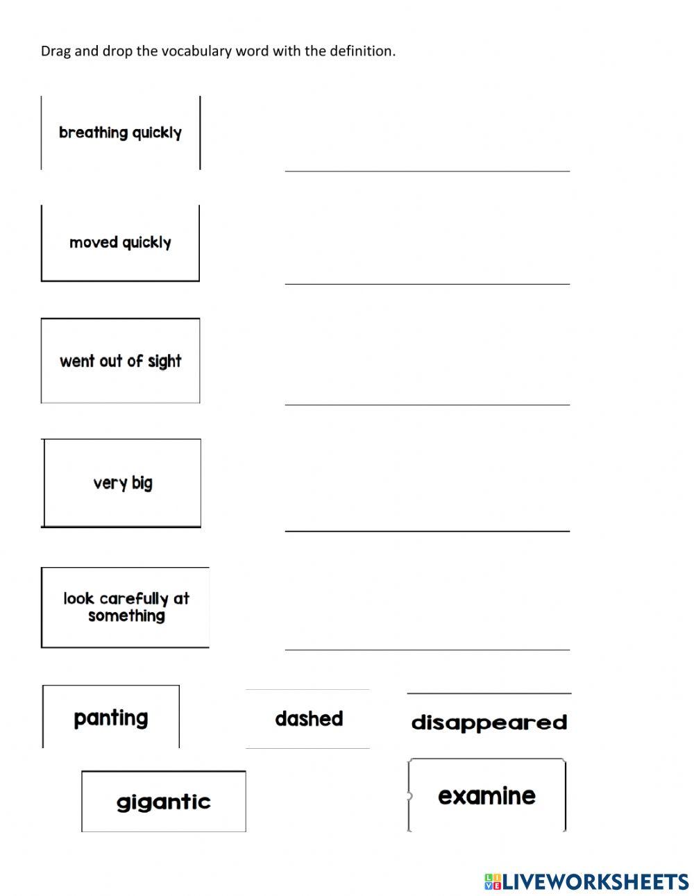 Dinosaurs Before Dark Vocab