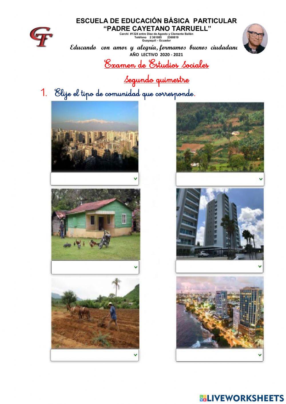 Examen de Estudios sociales