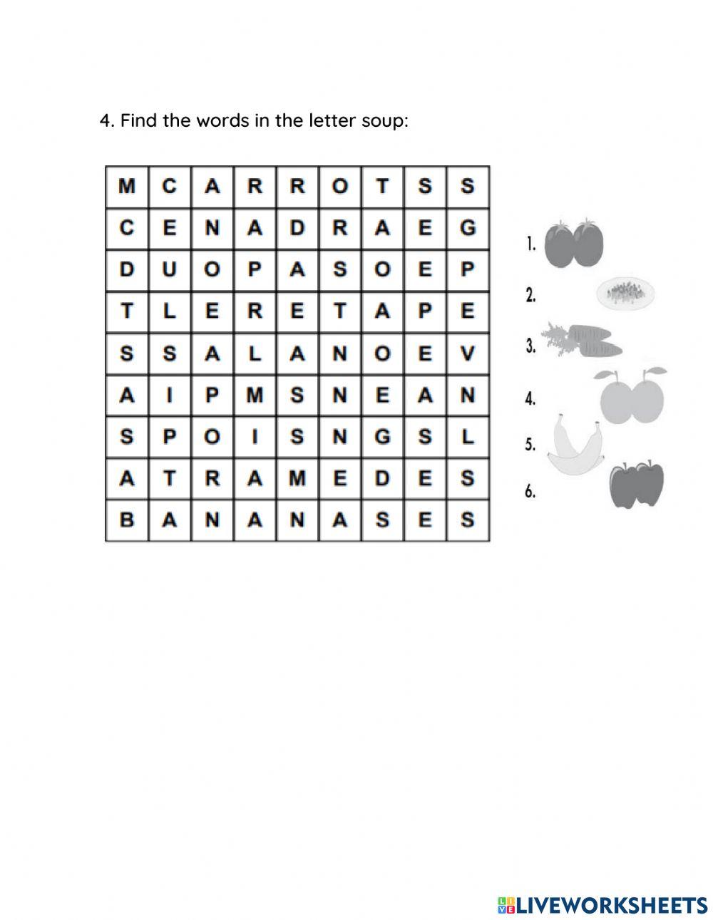 Quiz food vocabulary