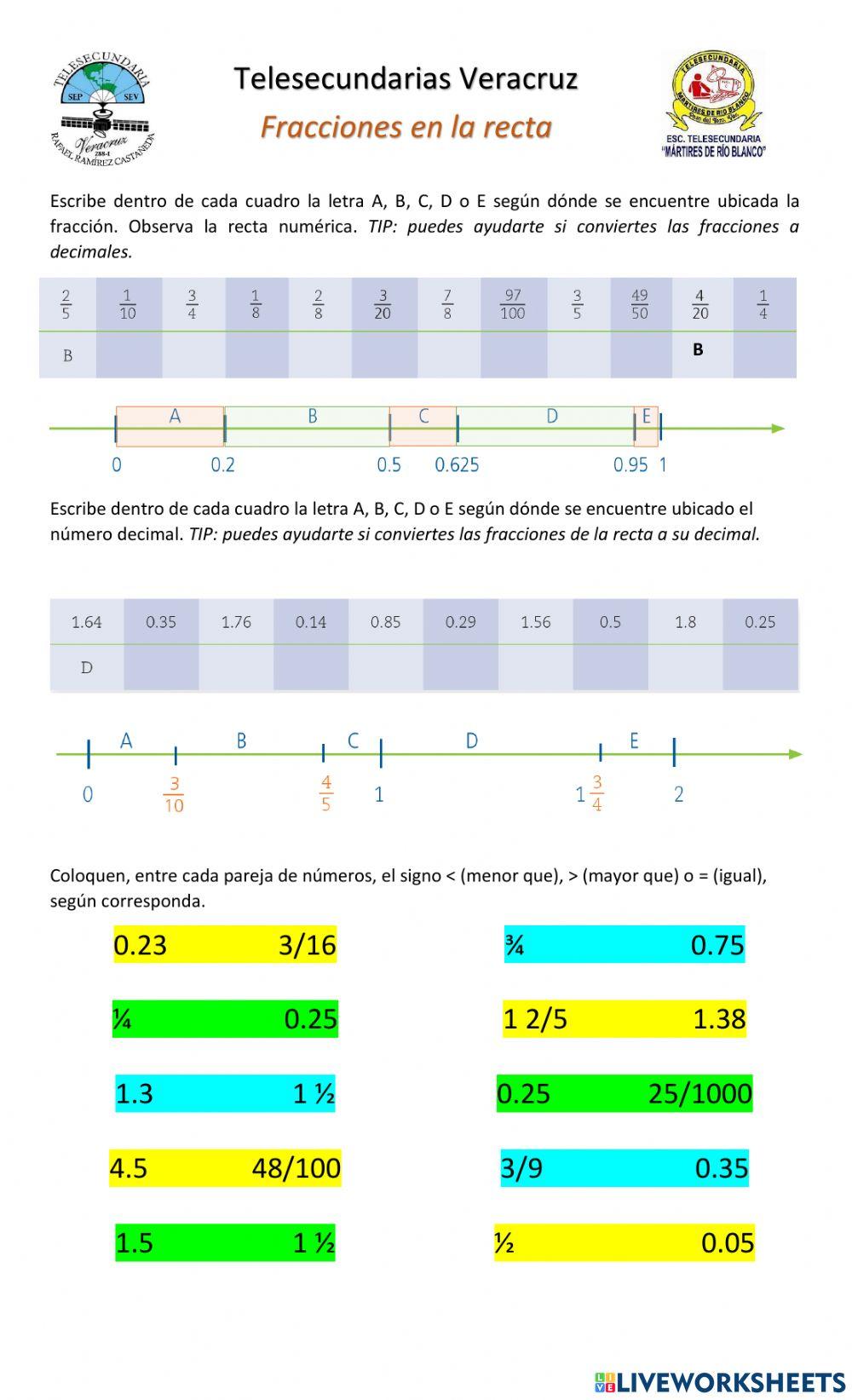 Fracciones y decimales 2