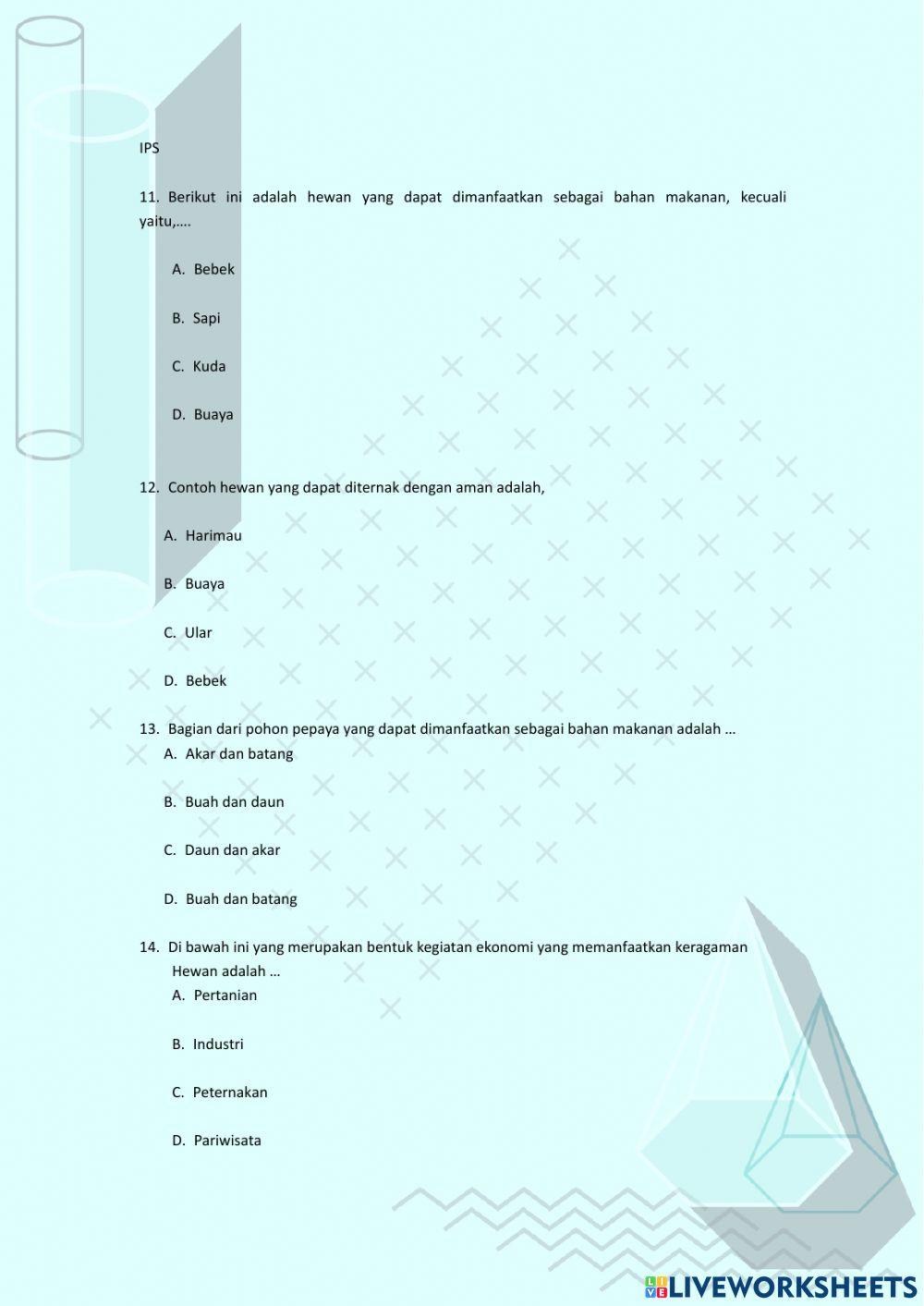 Penilaian Harian Tema 6 Subtema1